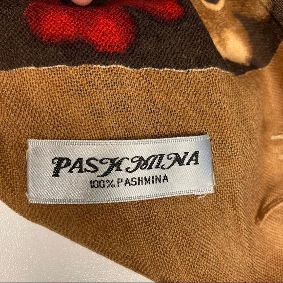 SCARF 100% Pashmina South Western Floral Bohemian - Picture 5 of 5